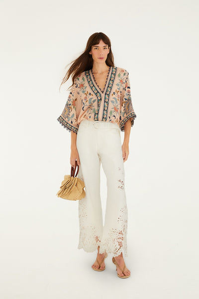 Floral Delhi Tapestry Pink BodySuit,Farm Rio - Shopidpearl