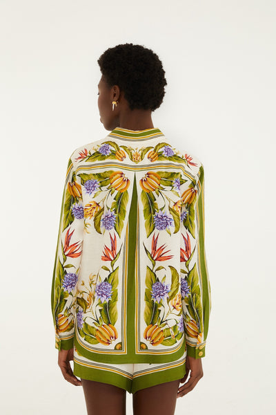 Tropical Scarf Blouse,Farm Rio - Shopidpearl