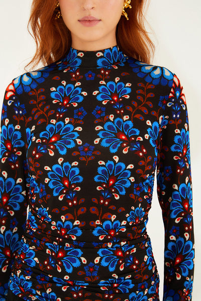 Latina Scarf Jersey Ruched Blouse