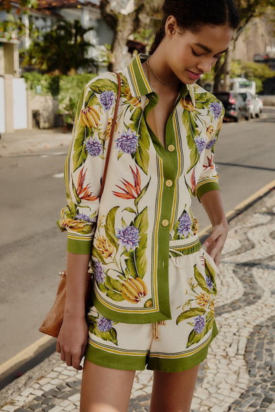 Tropical Scarf Short,Farm Rio - Shopidpearl