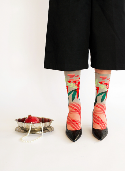 Floral Vase Cotton Socks