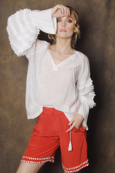 Rora Fray Blouse - shopidPearl