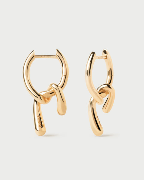 Gold Mini Twist Hoop Earrings