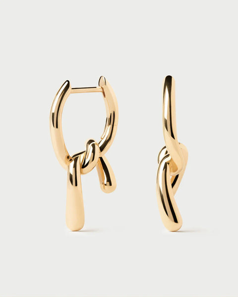 Gold Mini Twist Hoop Earrings