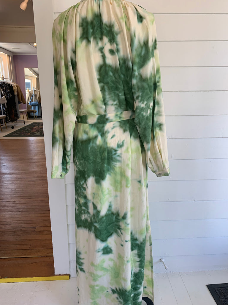 emerald shirt dress Empire Waistline Shirt Dress-Emerald Night, Painted Dot