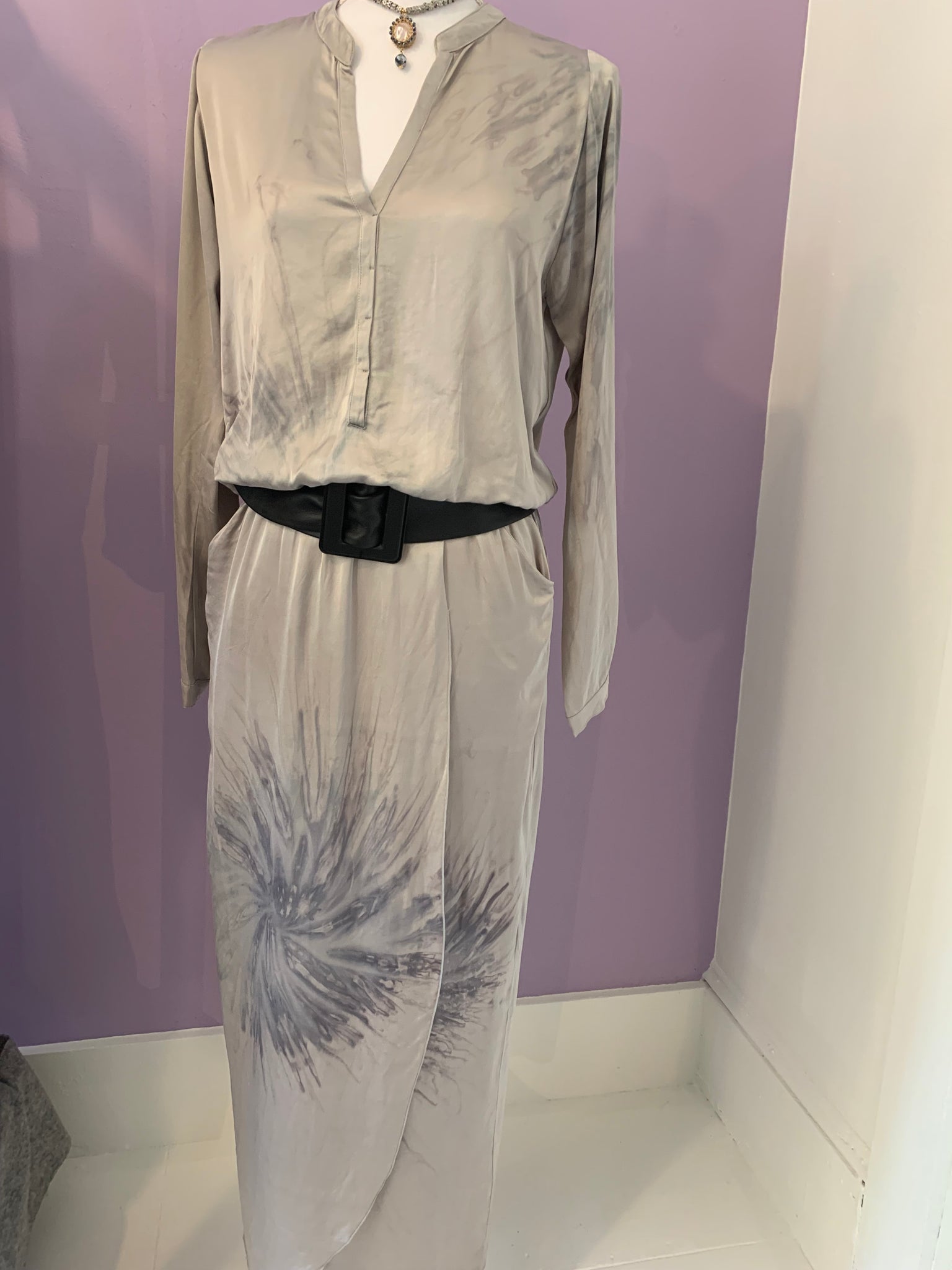 Vera Cartwheel Wrap Dress,Rabens Saloner - Shopidpearl