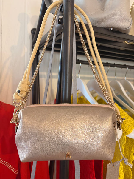Nuage Metallic Gold Lamb Leather Mini Handbag,Craie Studio - Shopidpearl