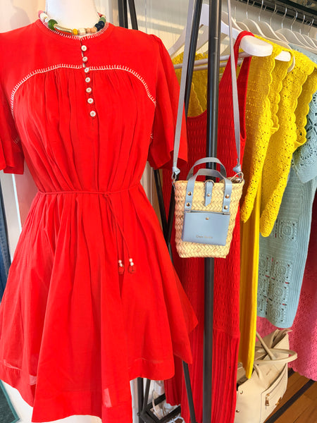 Nano Air Basket Canvas & Calf Leather Mini Handbag,Craie Studio - Shopidpearl