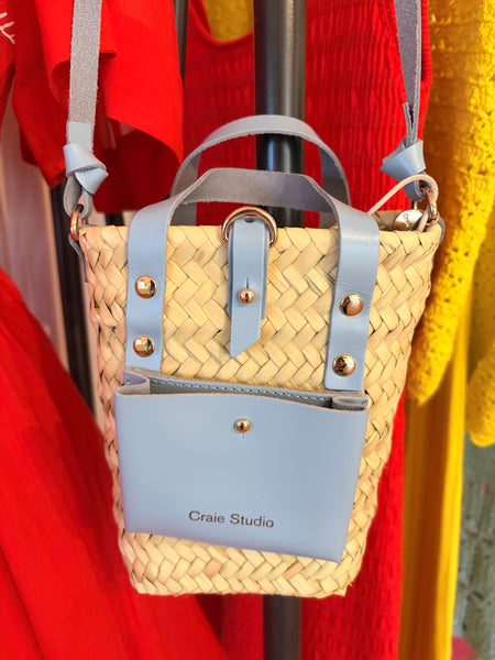 Nano Air Basket Canvas & Calf Leather Mini Handbag,Craie Studio - Shopidpearl