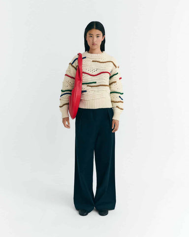 Candela Macarame Wool Sweater