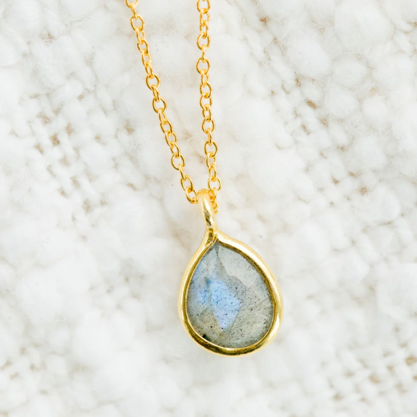 Kailey Labradorite Teardrop Necklace