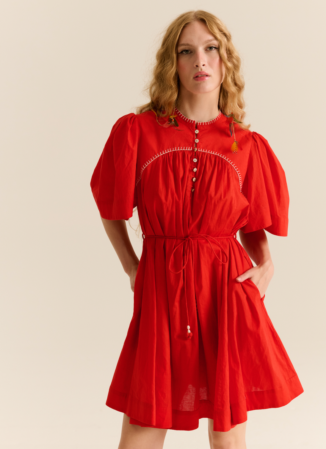 sachin and babi light blue dress Carolina K Oaxaca Dress – Saint Bernard main image 0