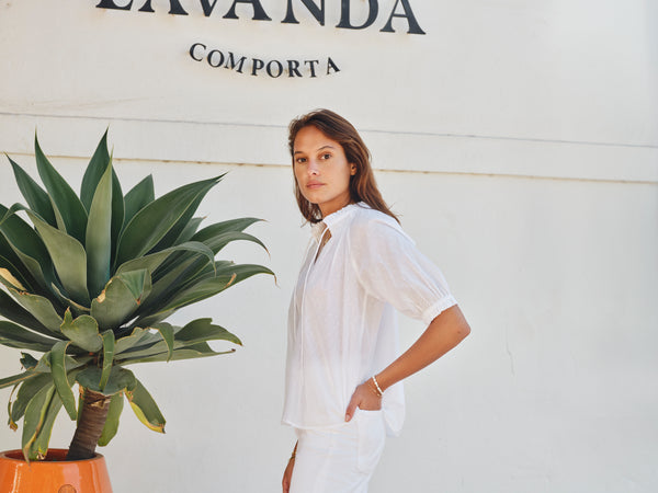Lotta White Cotton Top,MABE - Shopidpearl