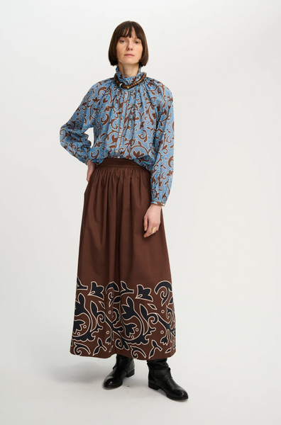 Larissa Skirt Cotton Sateen Brown