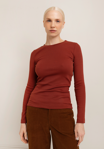 Lisa Rib Cotton Tee,Paper Label - Shopidpearl