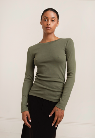 Lisa Rib Cotton Tee