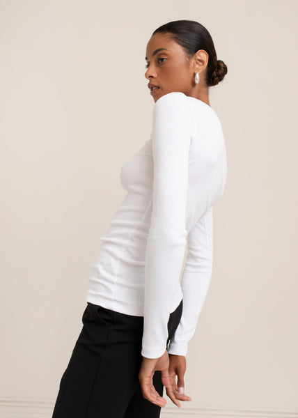 Lisa Rib Cotton Tee