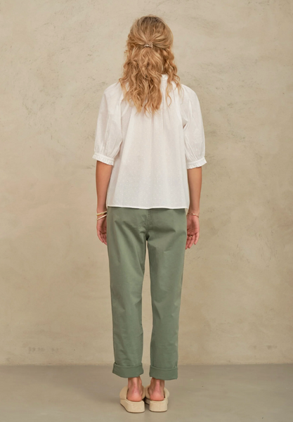 Lotta White Cotton Top,MABE - Shopidpearl