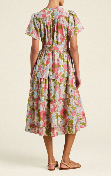 Luana Cotton Tarsila Bloom Midi Dress,Trovata - Shopidpearl