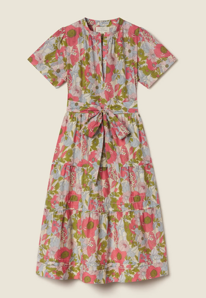 Luana Cotton Tarsila Bloom Midi Dress,Trovata - Shopidpearl