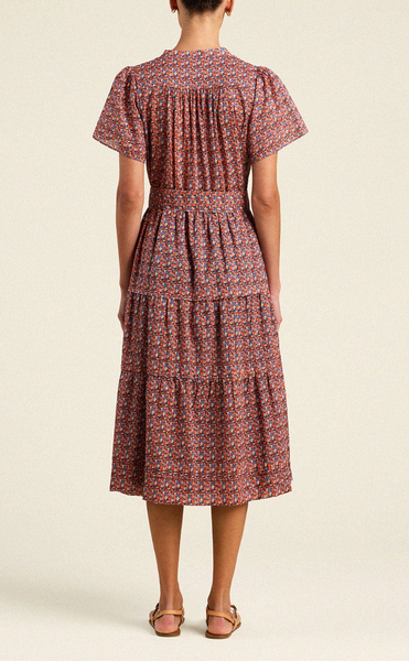 Luana Cotton Ditsy Floral Midi Dress,Trovata - Shopidpearl