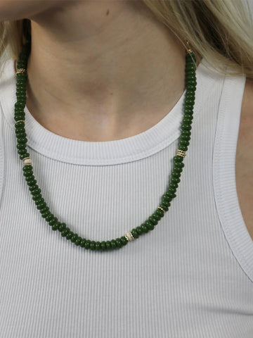 Martini Olive Beaded Necklace