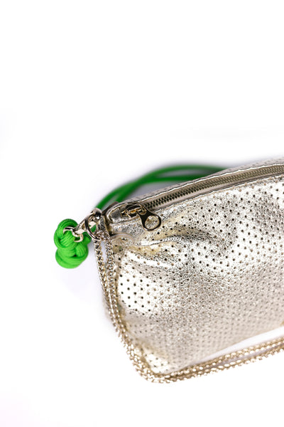 Mallow Perforated Gold Lamb Leather Medium Handbag,Craie Studio - Shopidpearl