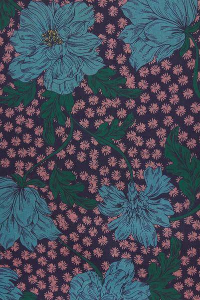 Orly Floral Blouse Blue Midnight Trellis