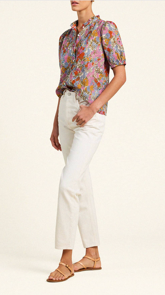 Mira Cotton Floral Blouse,Trovata - Shopidpearl