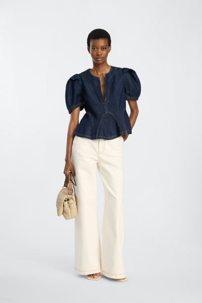 Baynor Indigo Top,Munthe - Shopidpearl