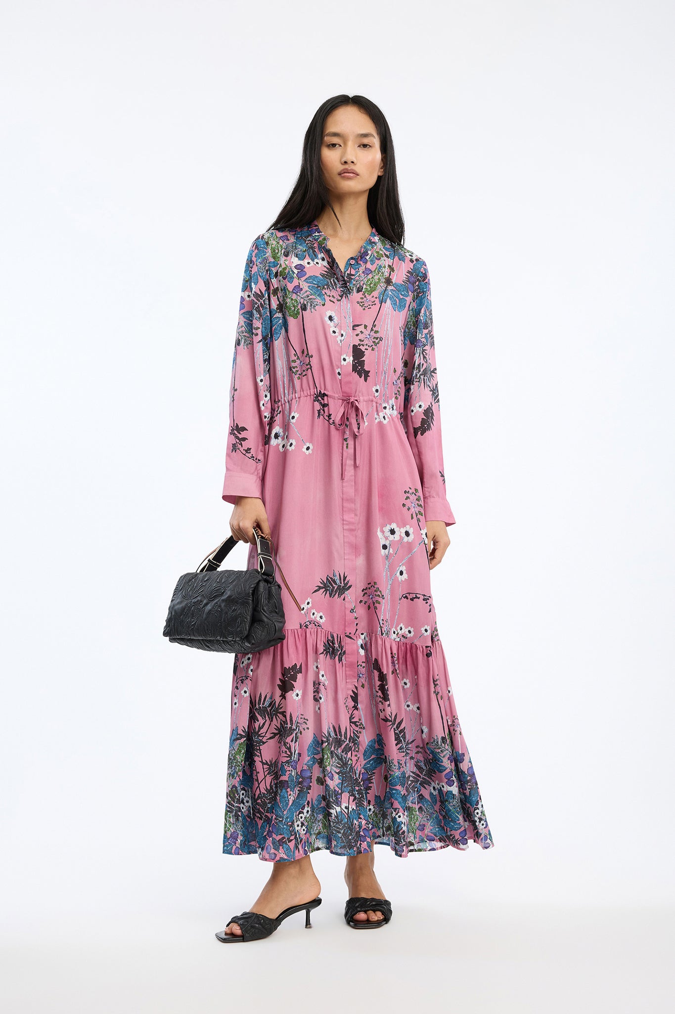 bernadette maxi dress 80% Ecovero 20% Silk Floral Maxi Dress | idPearl