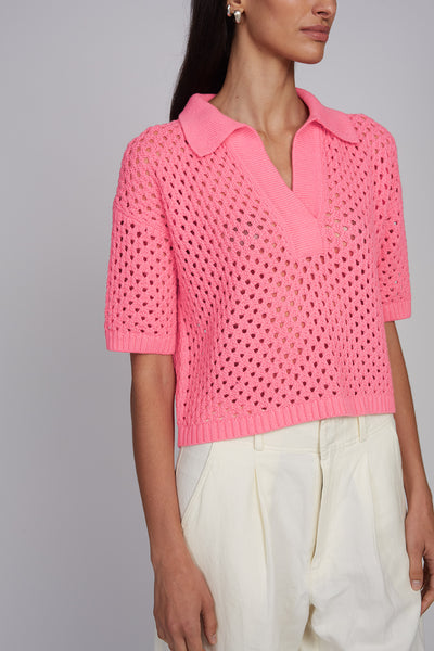 Nina Cotton Knit Polo,Eleven Six - Shopidpearl