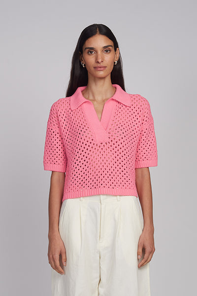 Nina Cotton Knit Polo,Eleven Six - Shopidpearl