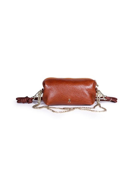 Nuage Lamb Leather Mini Handbag Bubble Clay Tan