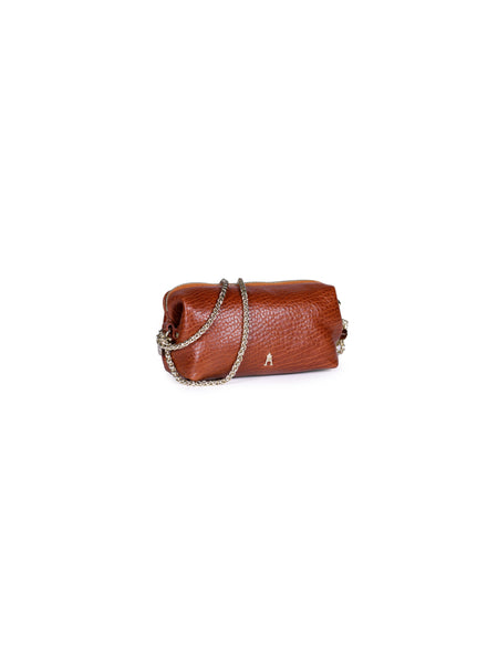 Nuage Lamb Leather Mini Handbag Bubble Clay Tan