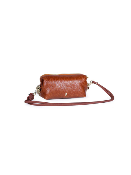 Nuage Lamb Leather Mini Handbag Bubble Clay Tan