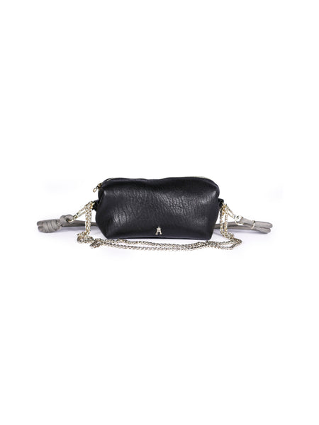 Nuage Lamb Leather Mini Handbag Black