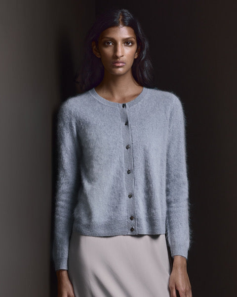 Ophelia Cardigan 100% Cashmere Sweater Paloma Blue
