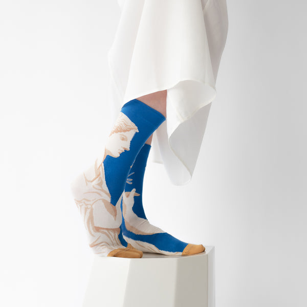 Cobalt Statue Socks - shopidPearl