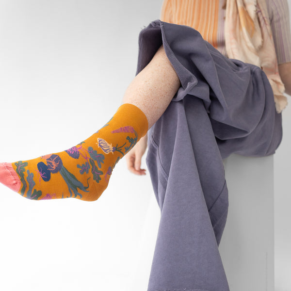 Beet Garden Cotton Socks