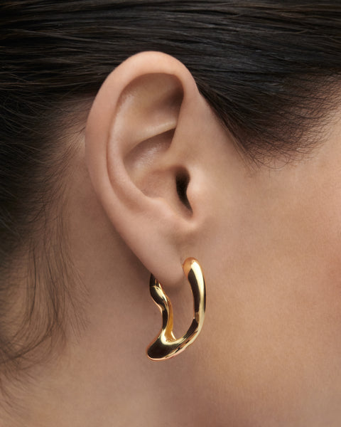 Gold Sense Hoop Earrings