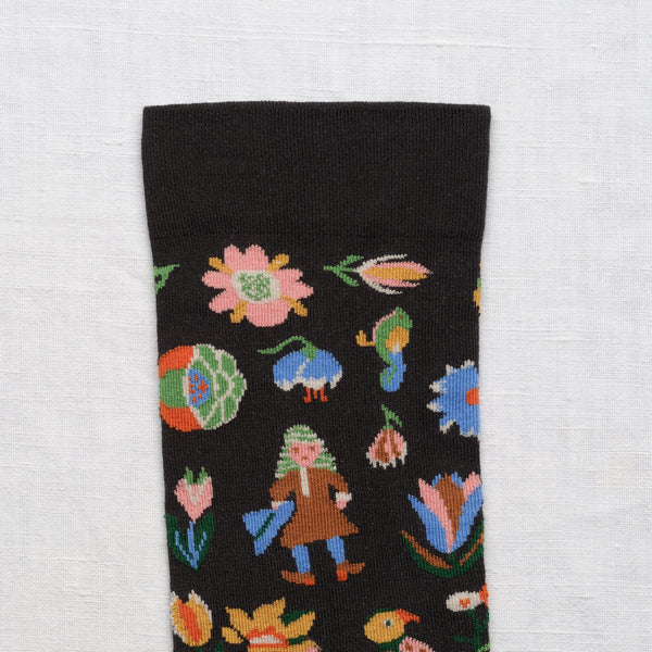 Tapestry Floral Cotton Socks