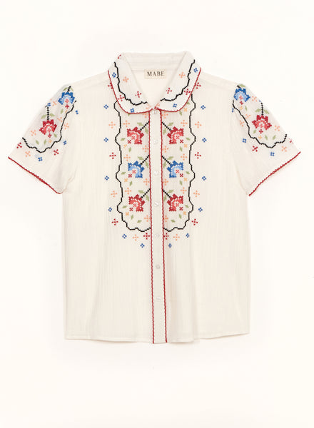 Ruby Embroidered Top,MABE - Shopidpearl