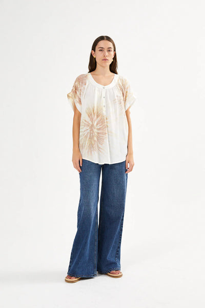 Jolin Cartwheel Blouse,Rabens Saloner - Shopidpearl