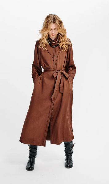 Rodeo Dress 100% Tencel Brown