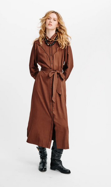Rodeo Dress 100% Tencel Brown