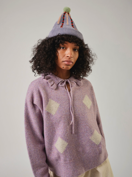 Star Pom Beanie Lilac