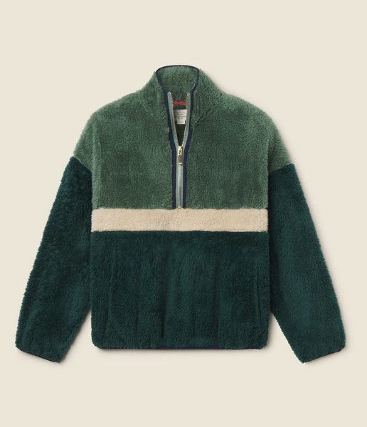 Casey Fleece Pullover Green Ponderosa