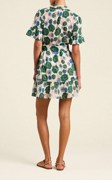 Martinique Cotton Floral Bloom Mini Dress,Trovata - Shopidpearl
