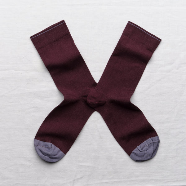 Maroon Purple Socks - shopidPearl
